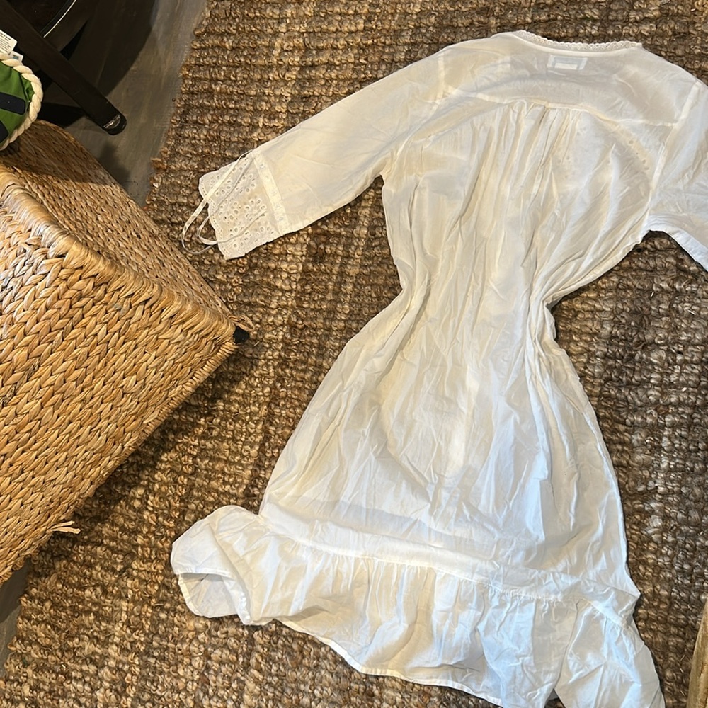 The Paragon 100% Cotton White Prairie Dress Size Small - Picture 8 of 9